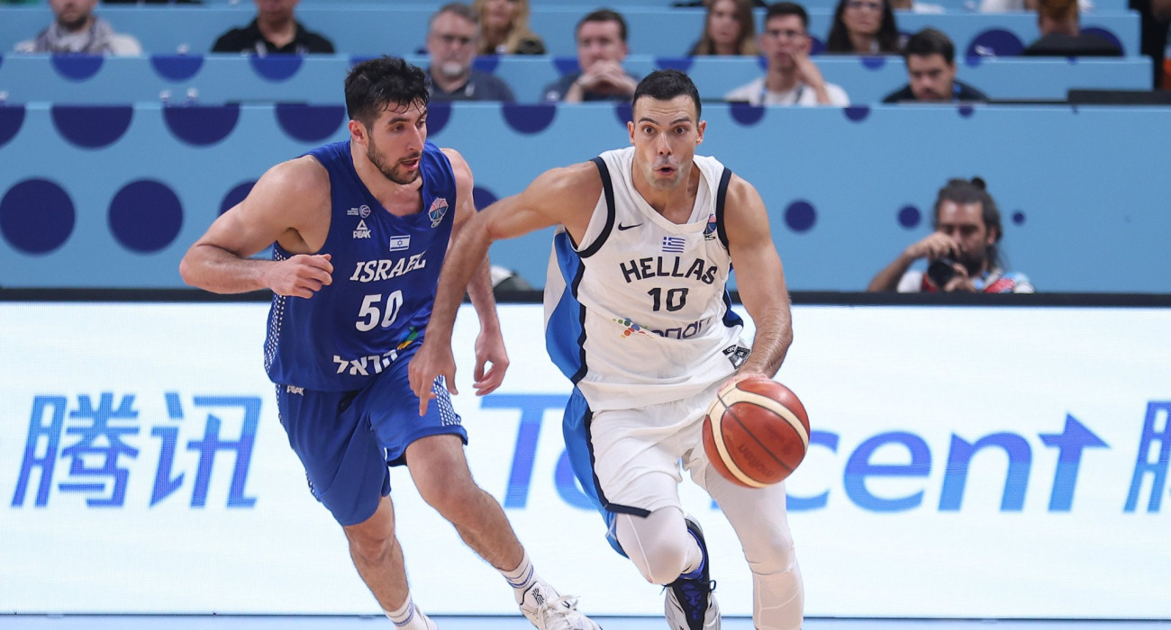 Ο Κώστας Σλούκας στο παιχνίδι με το Ισραήλ, Πηγή: Eurokinissi