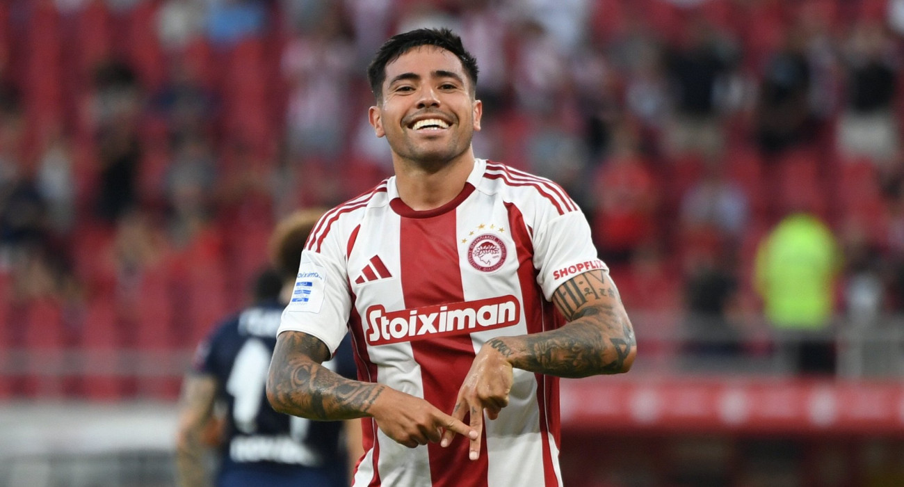 Ο Φρανσίσκο Ορτέγκα πανηγυρίζει το γκολ που σημείωσε / Πηγή: Eurokinissi