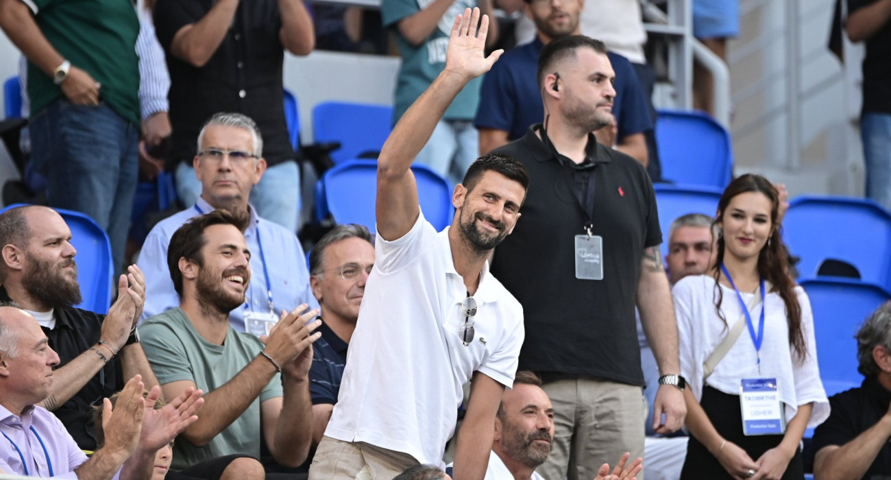 Ο Νόβακ Τζόκοβιτς στο ΟΑΚΑ / Πηγή: Eurokinissi