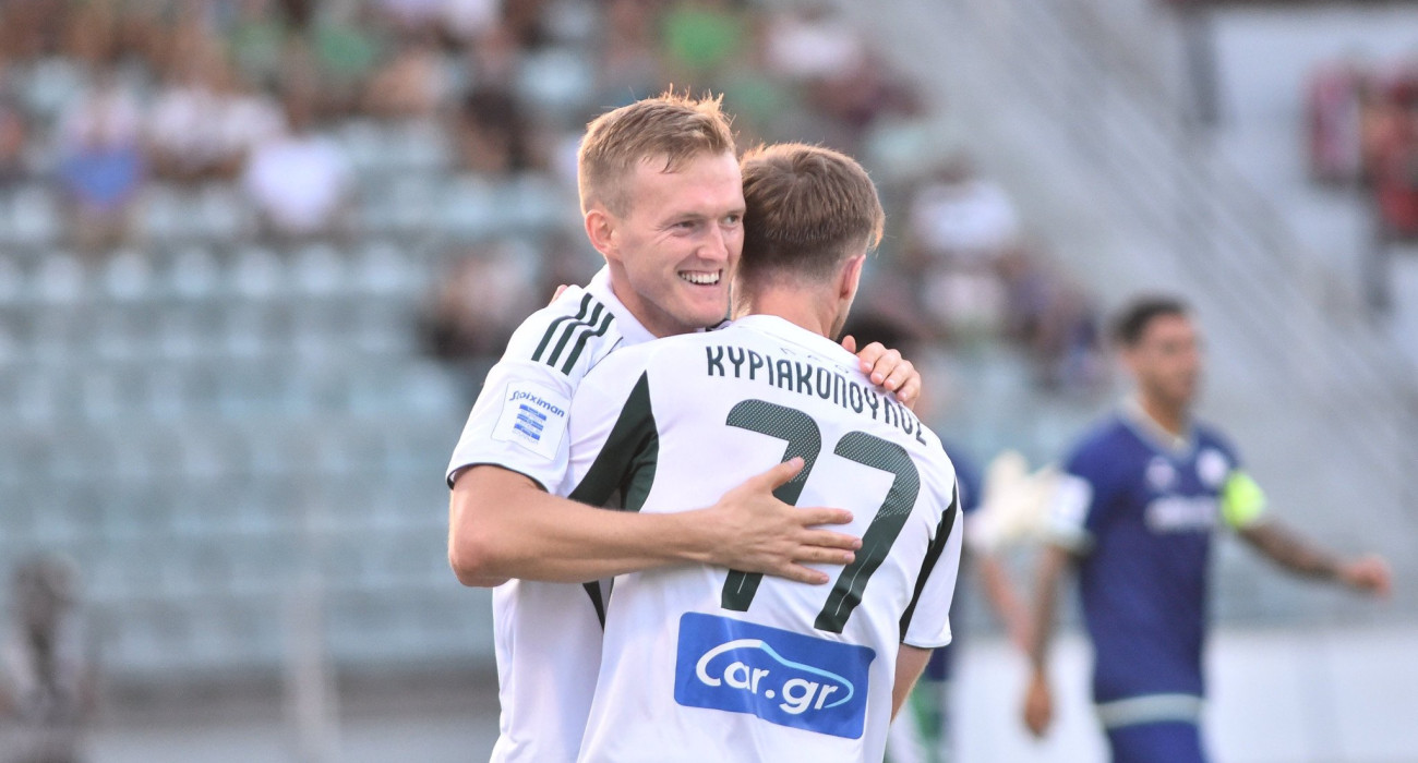 Οι Σφιντέρσκι και Κυριακόπουλος πανηγυρίζουν / Πηγή: Eurokinissi
