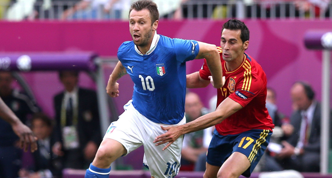 Ο Αντόνιο Κασάνο με την φανέλα της εθνικής Ιταλίας / Πηγή: Intime