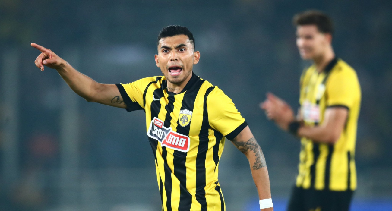 Ο Ορμπελίν Πινέδα στο ματς της ΑΕΚ με την Άντερλεχτ / Πηγή: Eurokinissi