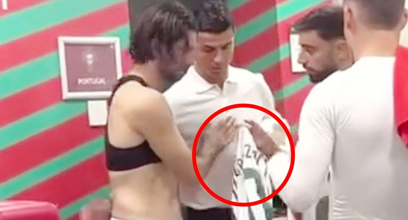 Ο Κριστιάνο Ρονάλντο με τον Ντόμινικ Σζομποσλάι / Screenshot