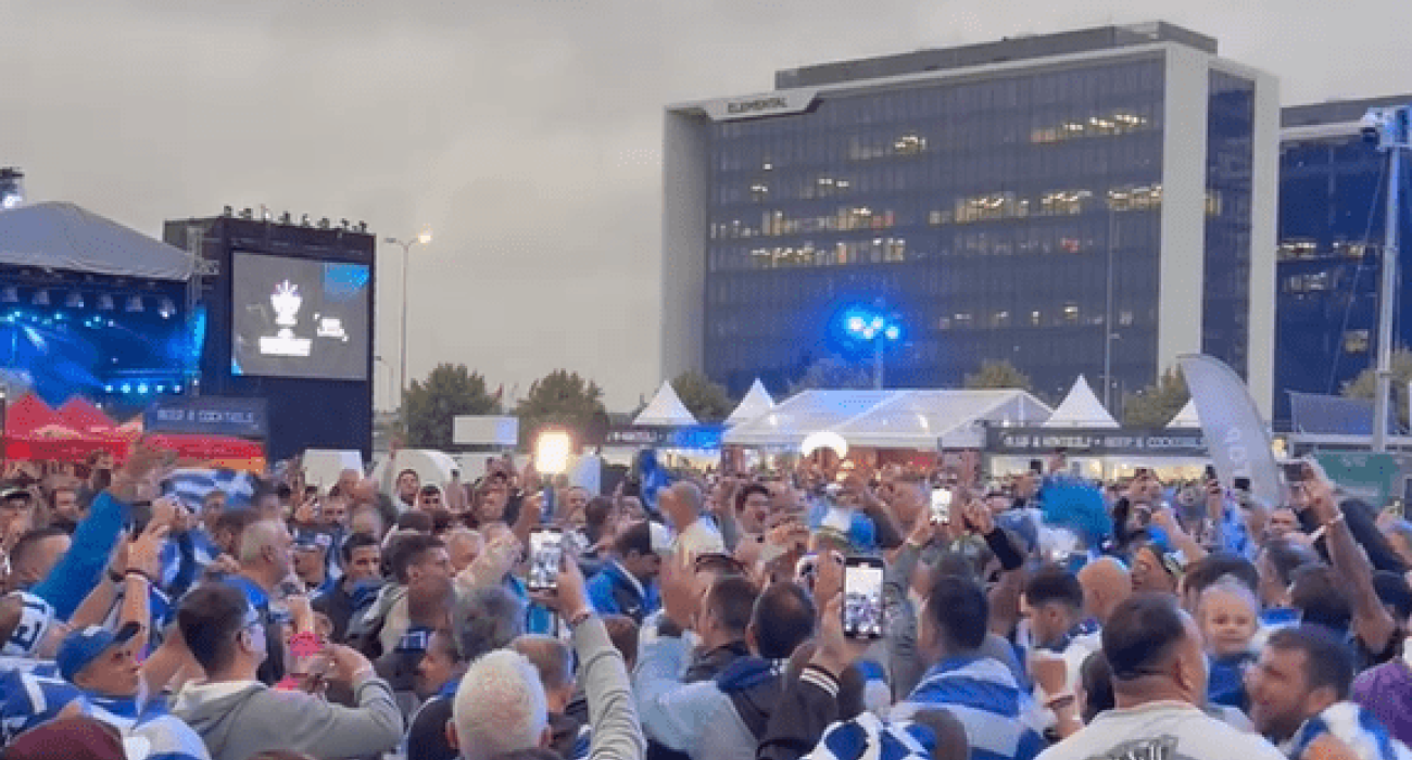 Ο κόσμος της Ελλάδας έξω από την Xiaomi Arena μέσα από την κάμερα του Athletiko