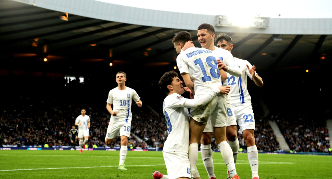 Οι παίκτες της εθνικής Ελλάδας / Πηγή: Eurokinissi