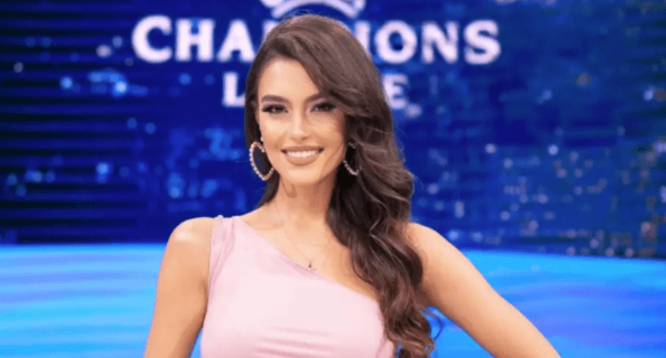 Η Έβα Μουράτι παρουσιάζει το Champions League στην Αλβανία/Πηγή: Instagram