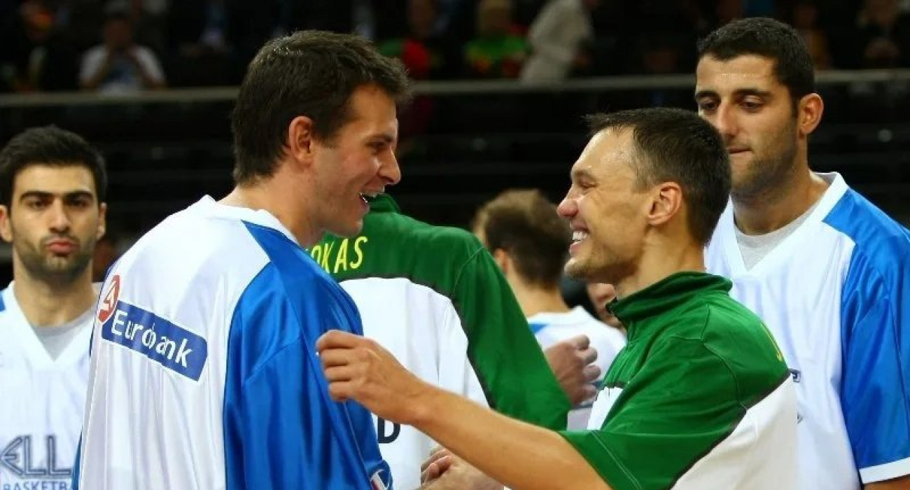 Ο Αντώνης Φώτσης και ο Σαρούνας Γιασικεβίτσιους/Πηγή: Intime