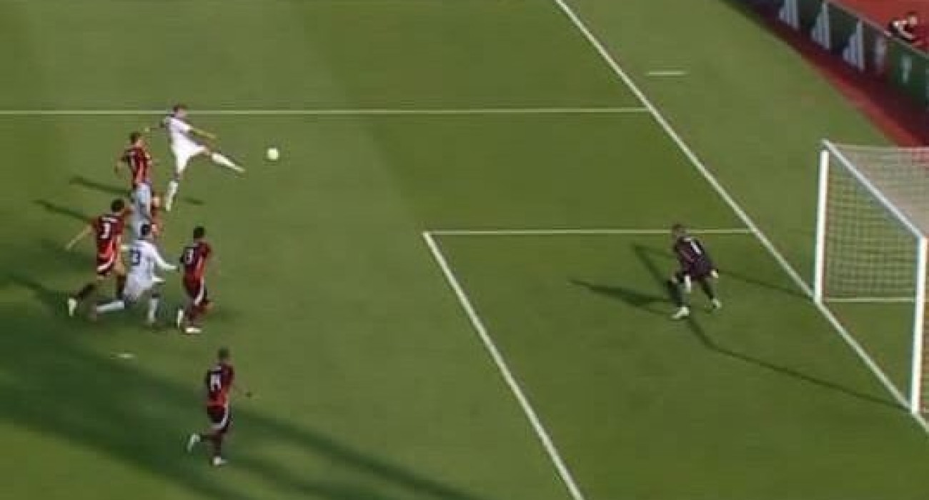 Το γκολ που πέτυχε ο Λούκα Γιόβιτς στο Λετονία-Σερβία / Screenshot