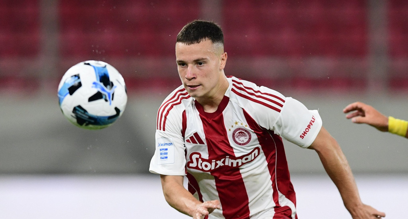 Ο Σταύρος Πνευμονίδης σε αγώνα του Ολυμπιακού / Πηγή: Eurokinissi