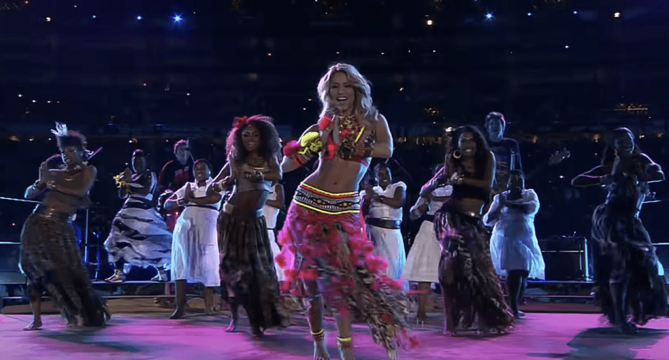 Η Σακίρα στην τελετή έναρξης του Παγκοσμίου Κυπέλλου 2010 / Πηγή: Printscreen