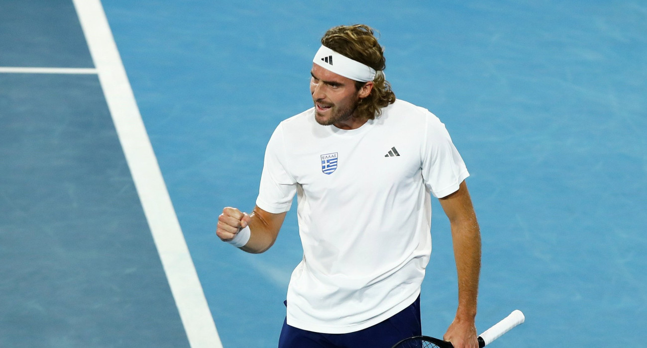 Ο Στέφανος Τσιτσιπάς πανηγυρίζει / Πηγή: Intime