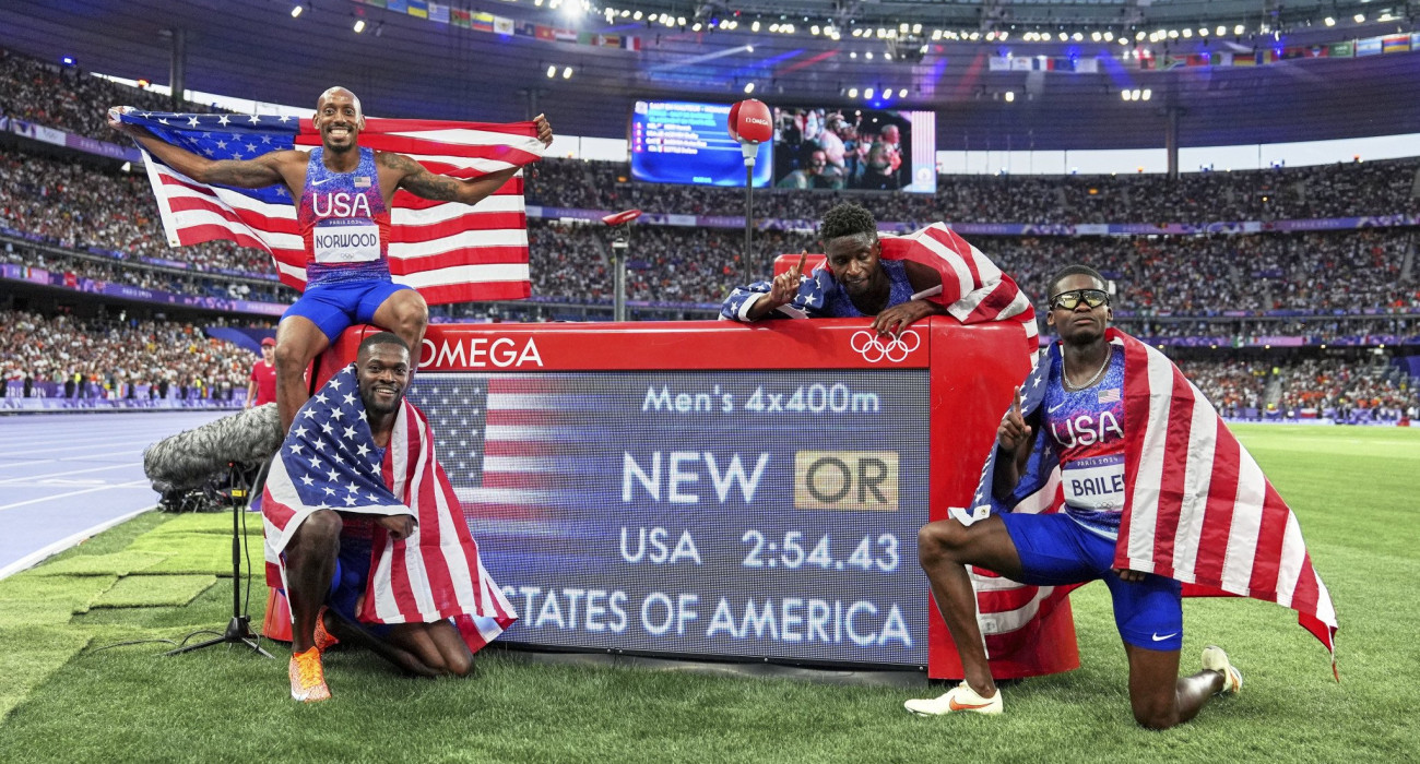 Η Ολυμπιακή ομάδα 4Χ400μ ανδρών των ΗΠΑ στο Παρίσι το 2024 - Πηγή: Dan Vernon for World Athletics