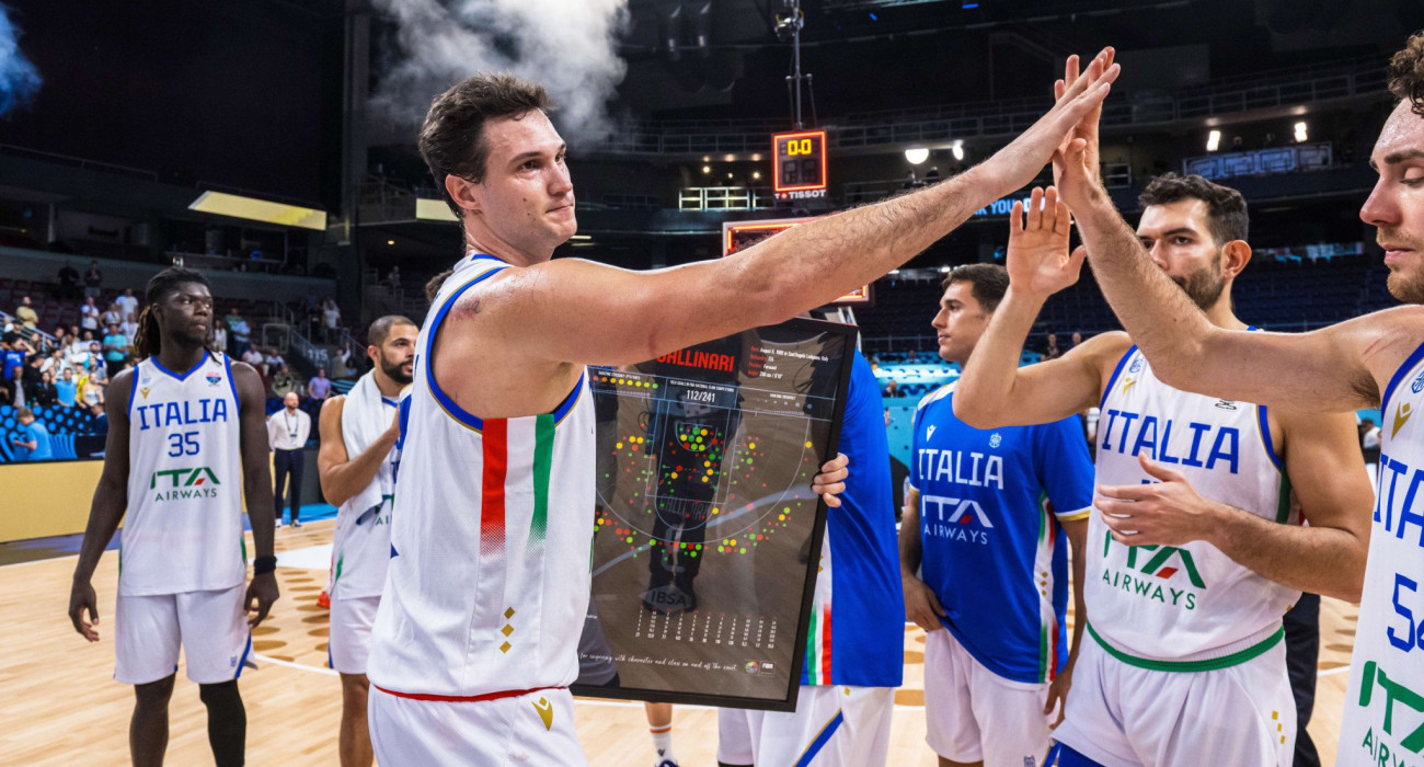 Ο Ντανίλο Γκαλινάρι στην τελευταία του παράσταση με την Εθνική - Πηγή: FIBA