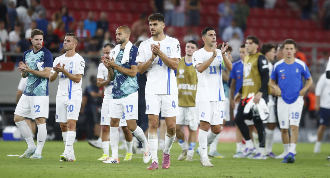 Οι παίκτες της εθνικής Ελλάδας / Πηγή: Eurokinissi