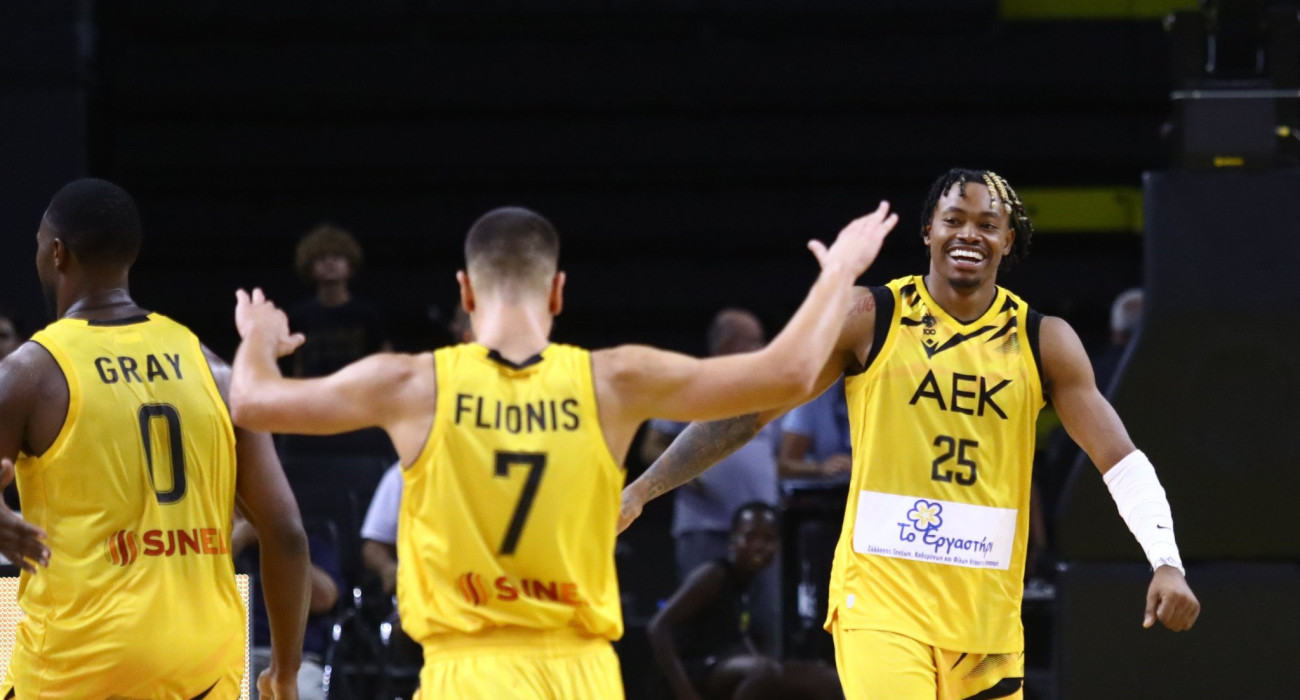 Οι παίκτες της ΑΕΚ / Πηγή: Eurokinissi