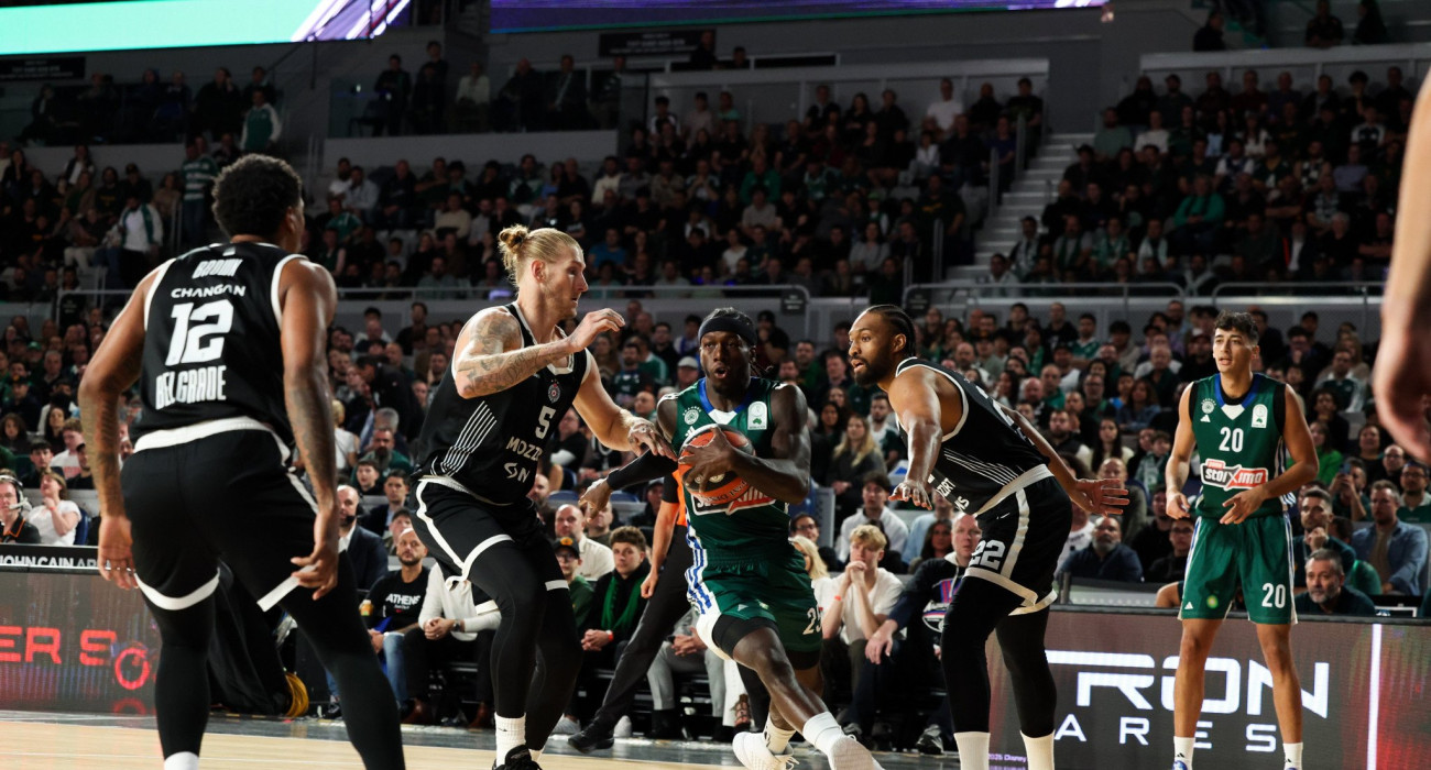 Στιγμιότυπο από τον αγώνα του Παναθηναϊκού με την Παρτίζαν / Πηγή: Eurokinissi