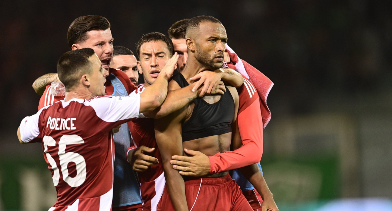 Ο Ελ Κααμπί μετά το γκολ που πέτυχε / Πηγή: Eurokinissi