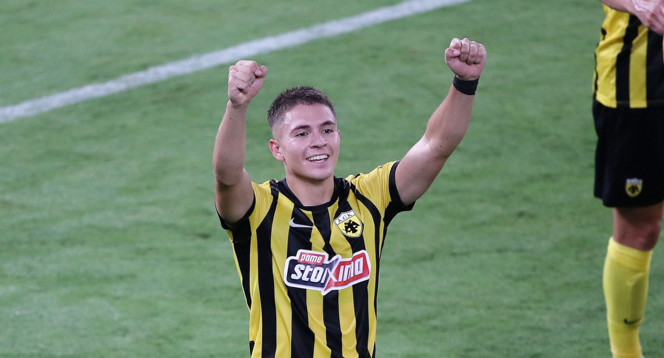 Ο Δημήτρης Καλοσκάμης στο ΑΕΚ-Παναιτωλικός / Πηγή: Intime