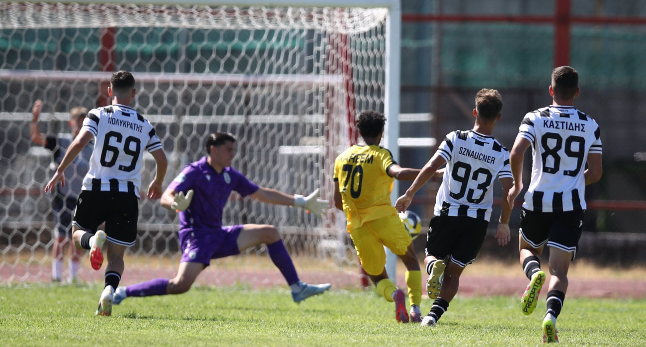Ο Μπεν Κμαγιάλ σκοράρει με την Αναγέννηση Καρδίτσας στο ματς με τον ΠΑΟΚ Β / Πηγή: Eurokinissi
