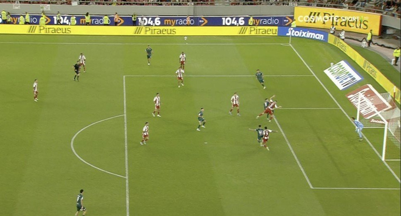 Η φάση του 2-2 του Λεβαδειακού στο «Γ. Καραϊσκάκης» / Screenshot