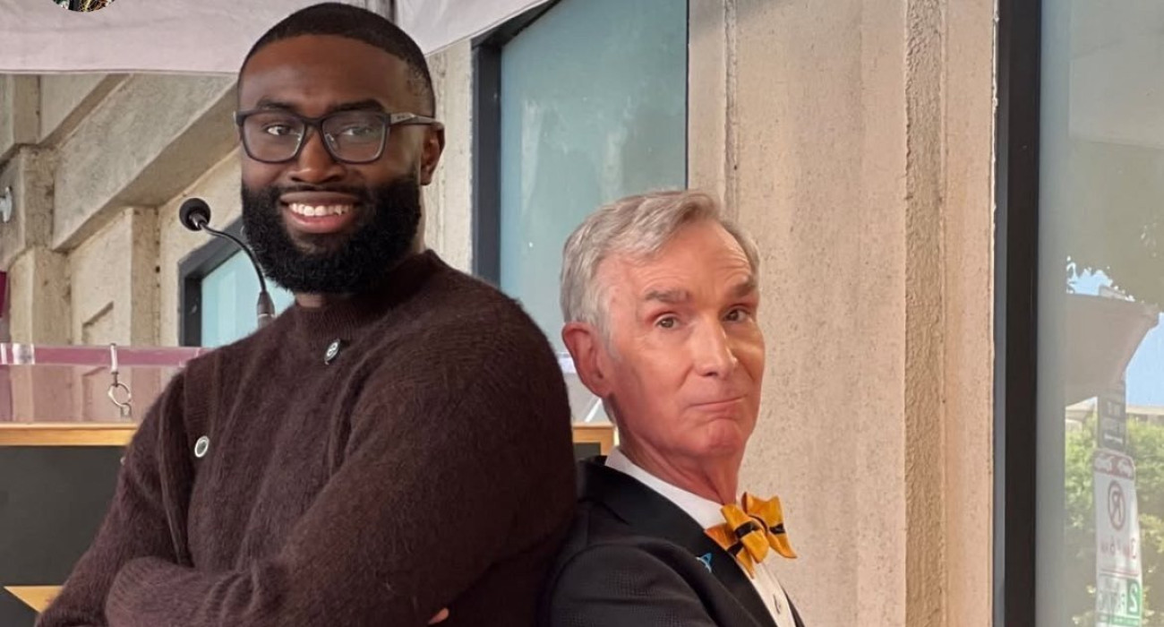 Ο Τζέιλεν Μπράουν των Μπόστον Σέλτικς παρέα με τον Μπιλ Νάι / Screenshot