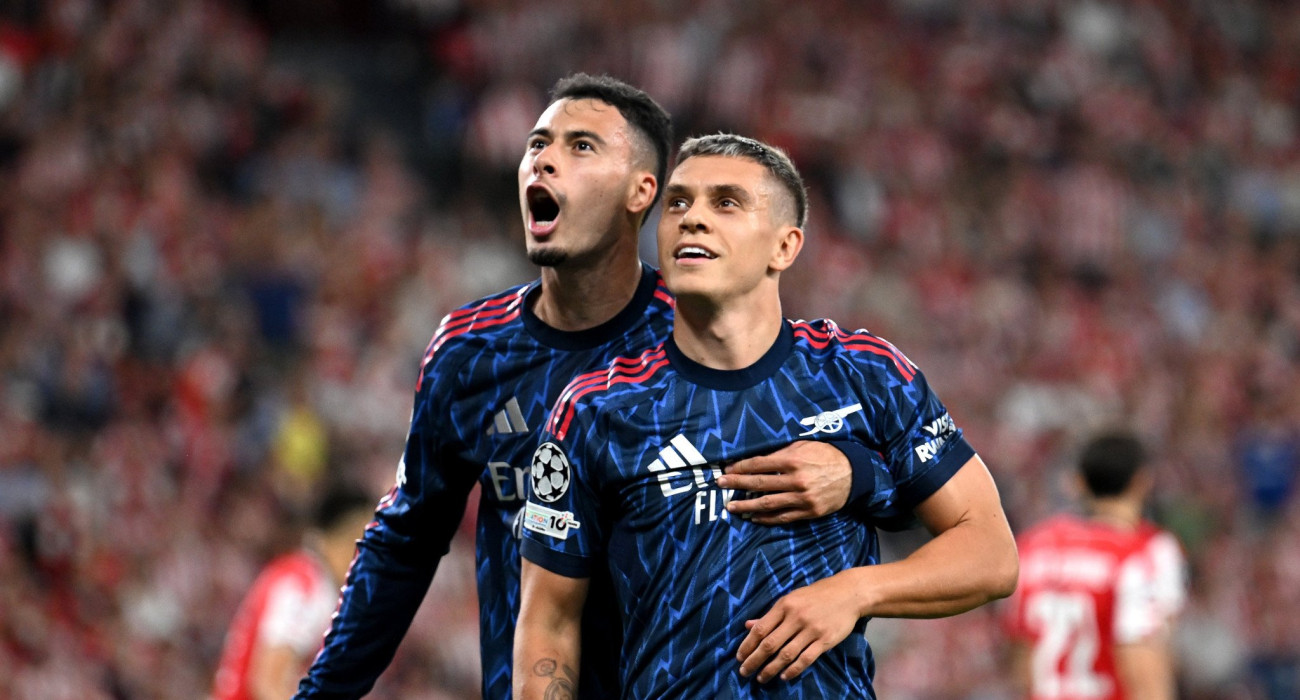 Μαρτινέλι και Τροσάρ πανηγυρίζουν για την Άρσεναλ / Πηγή: Getty Images