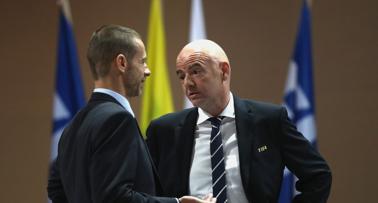 Ινφαντίνο και Τσέφεριν θα αποφασίσουν για το Ισραήλ στις 2 Οκτωβρίου / (Photo by Alexander Hassenstein - FIFA/FIFA via Getty Images