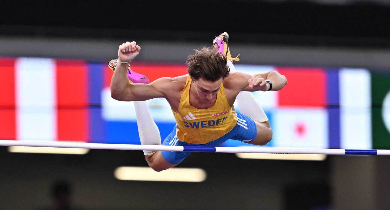 Ο Ντουμπλάντις ακριβώς τη στιγμή του Παγκόσμιου Ρεκόρ / Πηγή: Imago