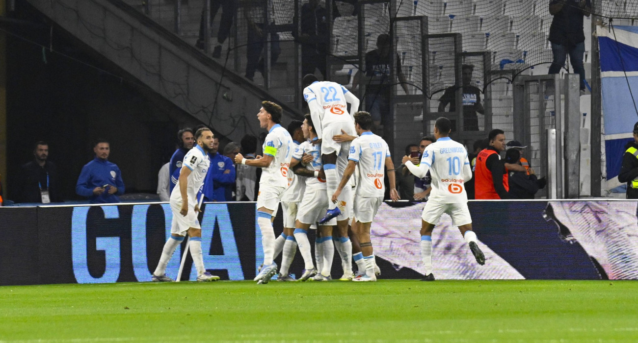 Οι πδοοσφαιριστές της Μαρσέιγ πανηγυρίζουν / Πηγή: Imago