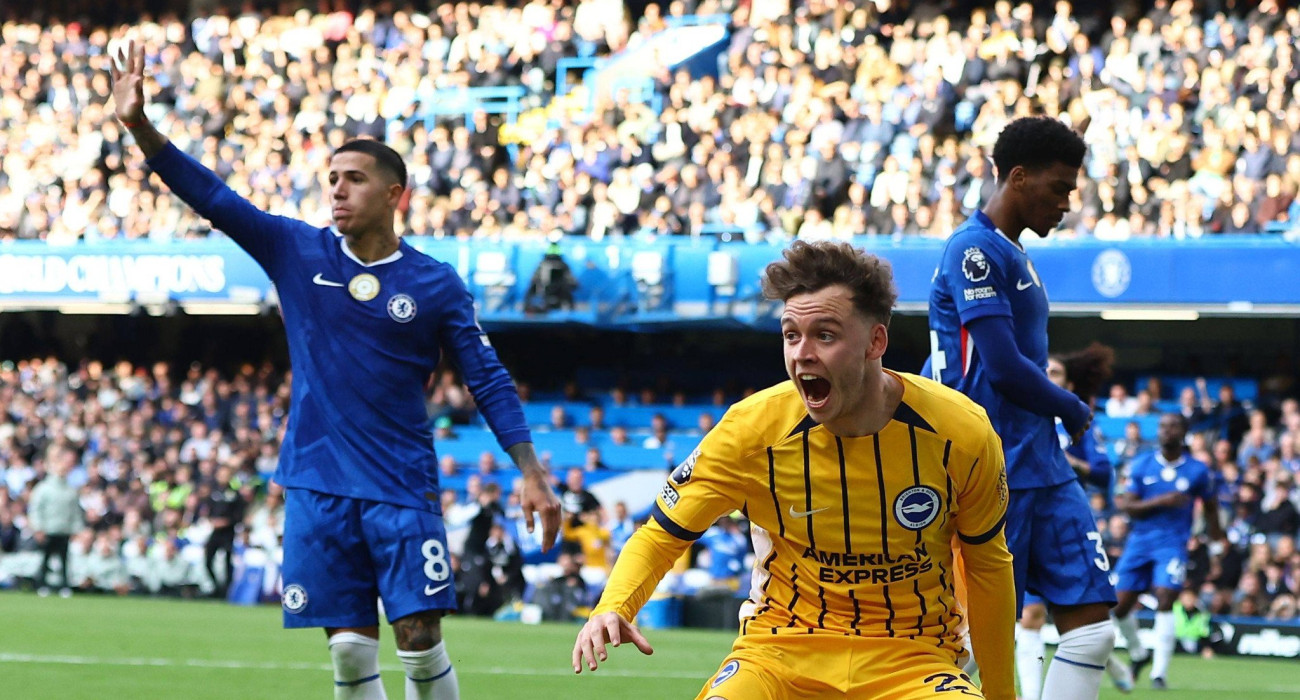 Ο Μαξίμ Ντε Κάιπερ της Μπράιτον πανηγυρίζει το γκολ του / Πηγή: Imago