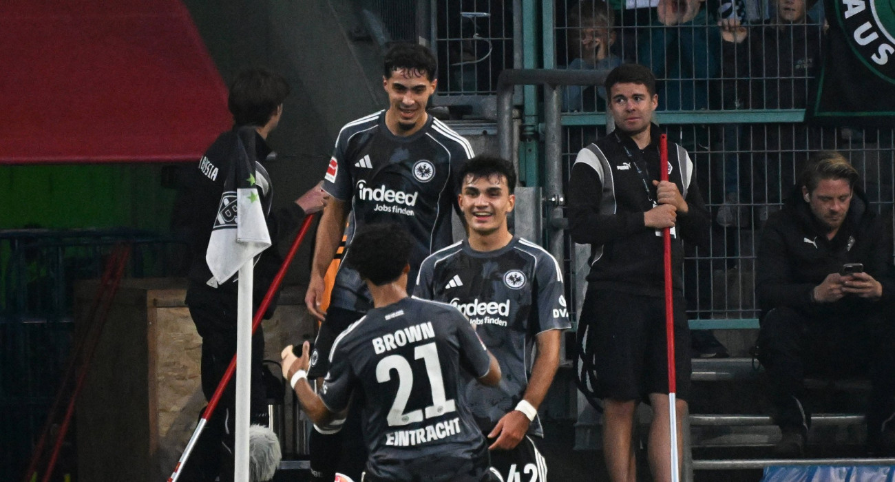 Οι παίκτες της Άιντραχτ Φρανκφούρτης πανηγυρίζουν / Πηγή: Imago