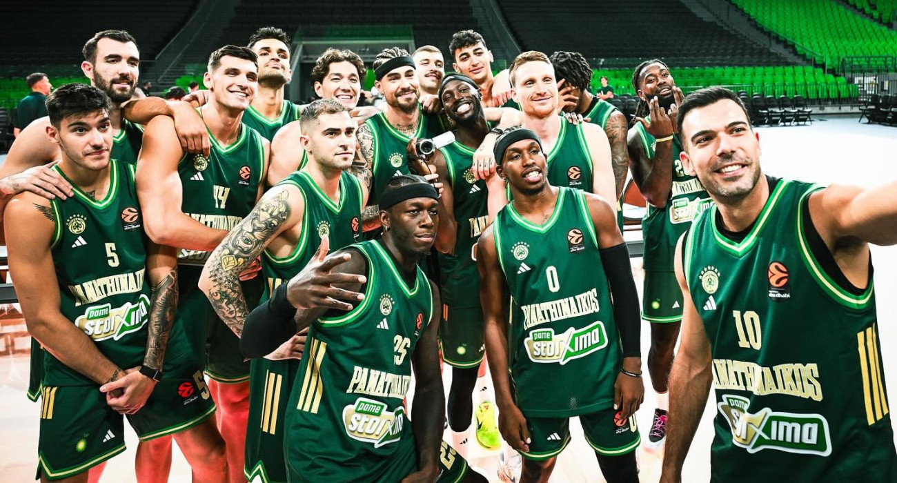 H selfie των παικτών του Παναθηναϊκού στη media day της Euroleague / Πηγή: Instagram @paobc