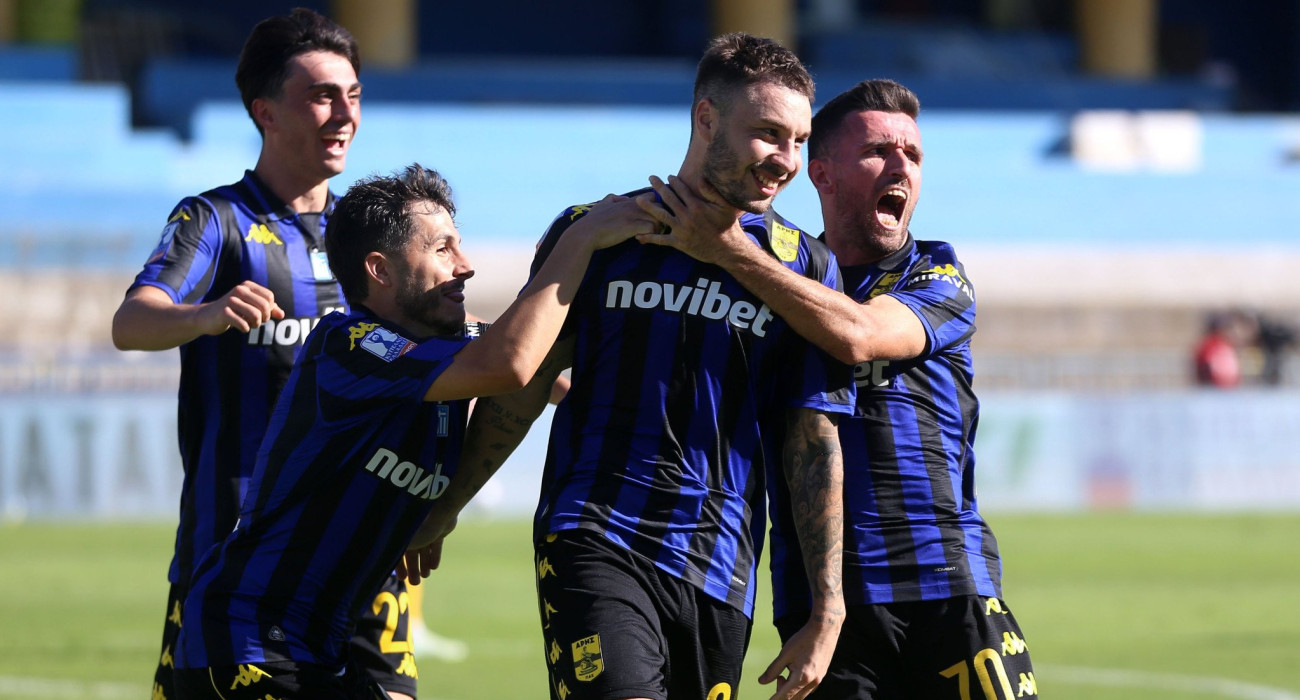 Ο Βοριαζίδης πανηγυρίζει το γκολ του Μορόν/ Πηγή: Intime