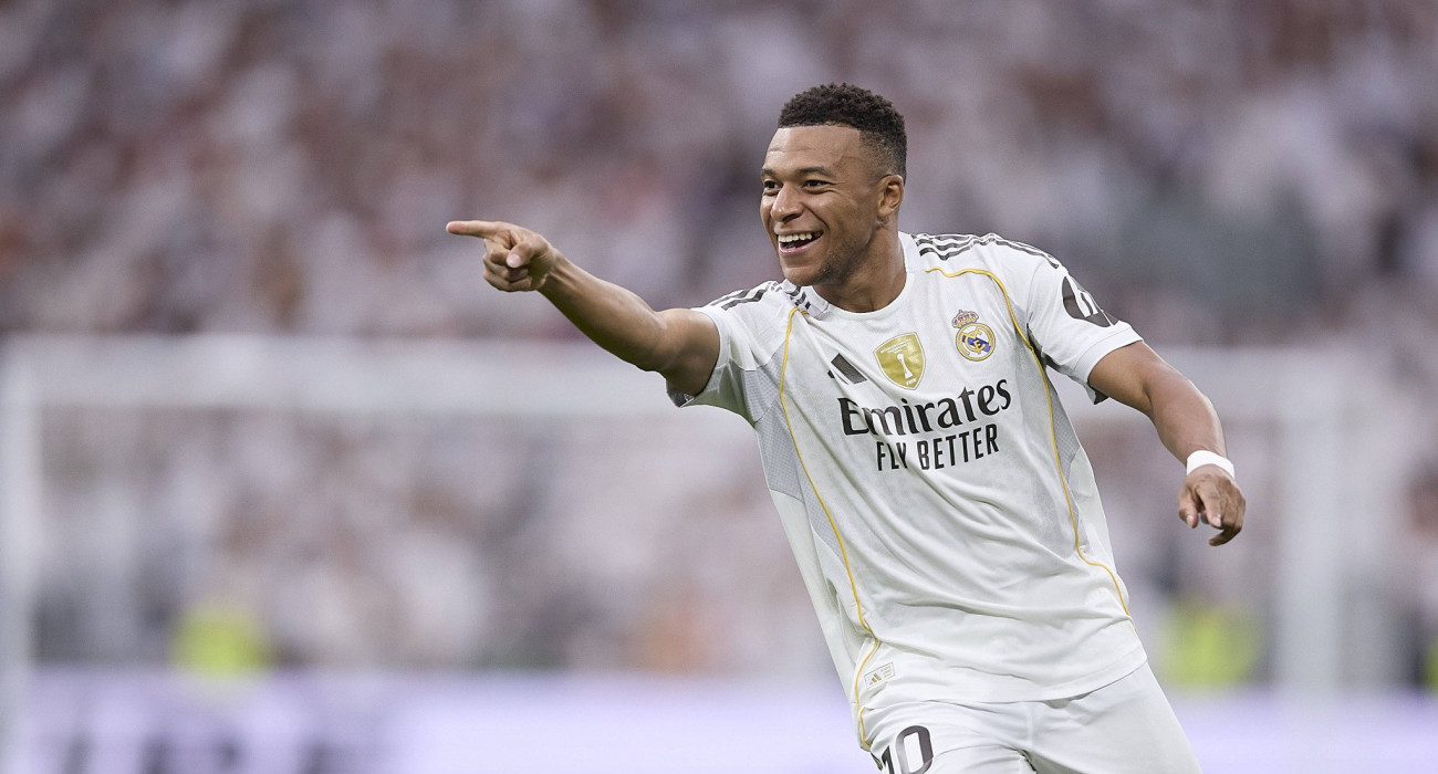 Ο Κιλιάν Εμπαπέ πανηγυρίζει σε αγώνα της Ρεάλ Μαδρίτης / Πηγή: Imago