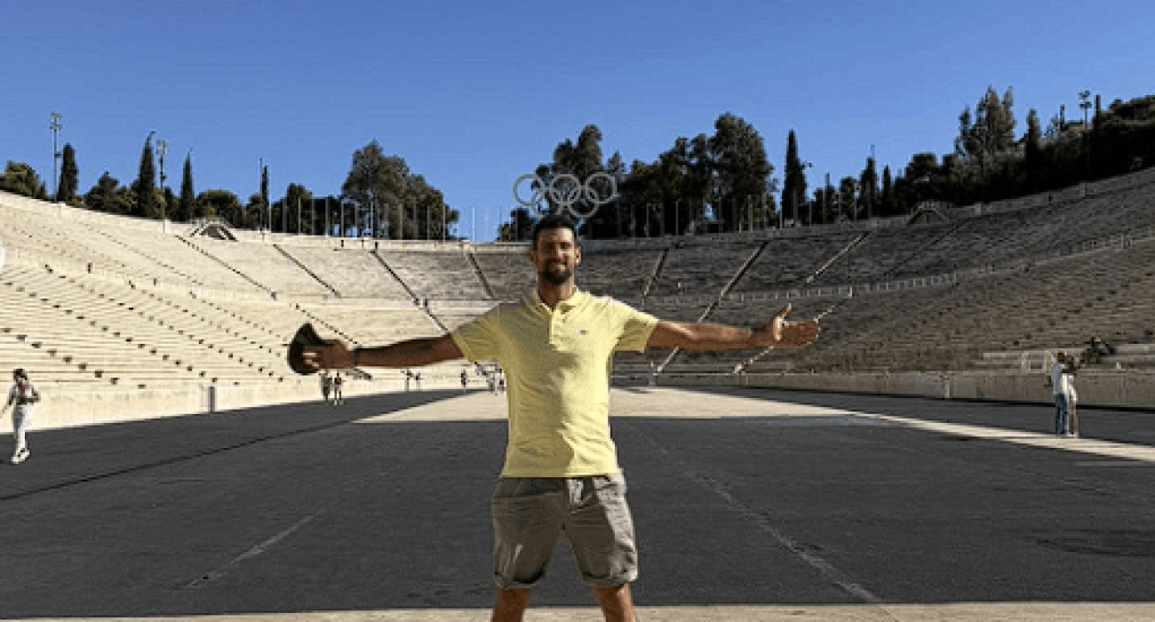 Ο Νόβακ Τζόκοβιτς στο Παναθηναϊκό στάδιο / Πηγή: Printscreen (Instagram @djokernole)
