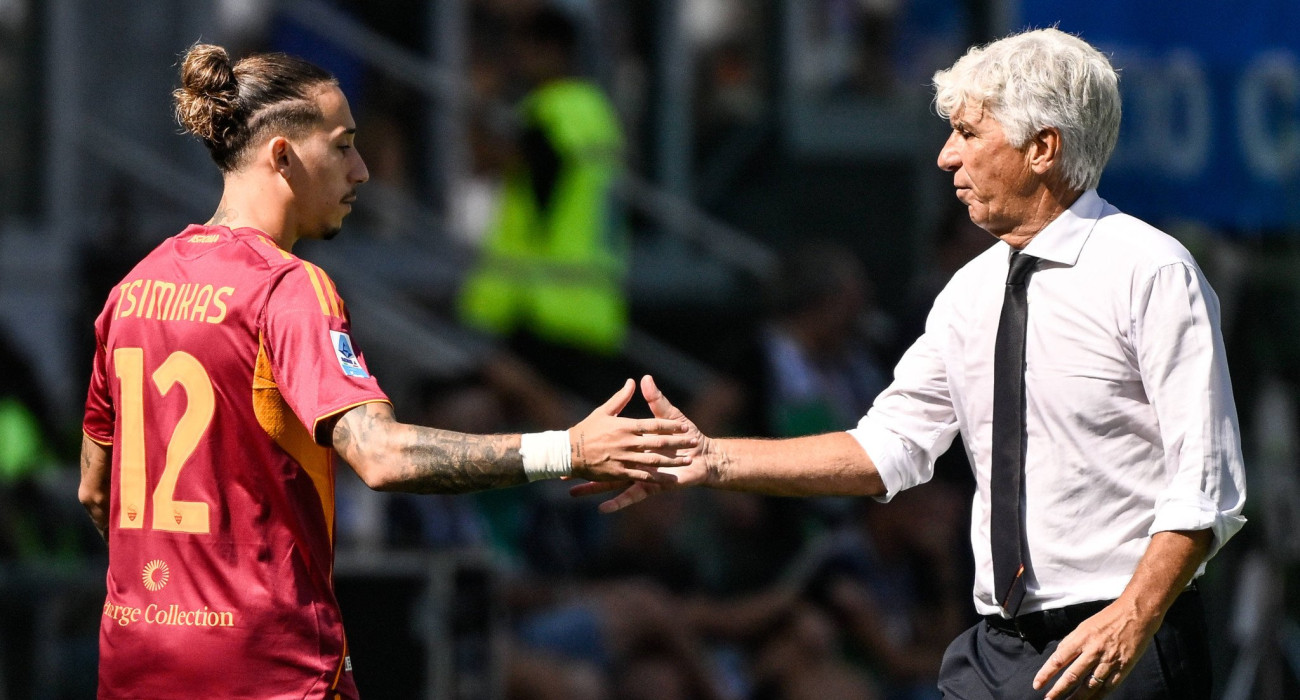 Ο Τζιαν Πιέρο Γκασπερίνι με τον Κώστα Τσιμίκα στη Ρόμα / Πηγή: Imago