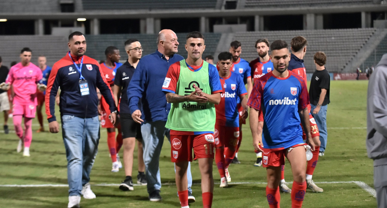 Οι ποδοσφαριστές του Βόλου / Πηγή: Eurokinissi