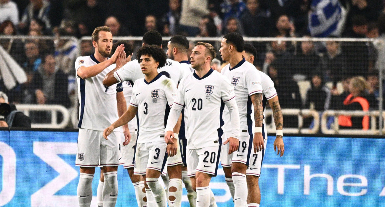 Οι παίκτες της εθνικής Αγγλίας πανηγυρίζουν / Πηγή: Eurokinissi