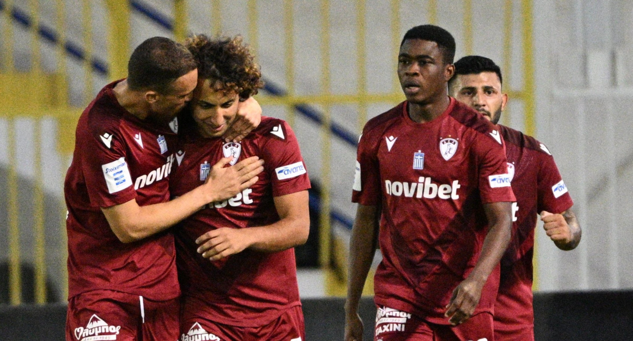 Οι ποδοσφαιριστές της ΑΕΛ Novibet πανηγυρίζουν / Πηγή: Eurokinissi