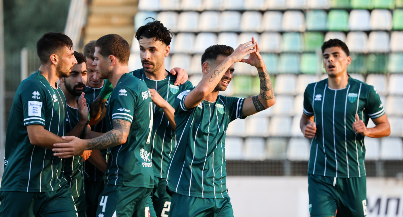 Οι παίκτες του Λεβαδειακού πανηγυρίζουν / Πηγή: Eurokinissi