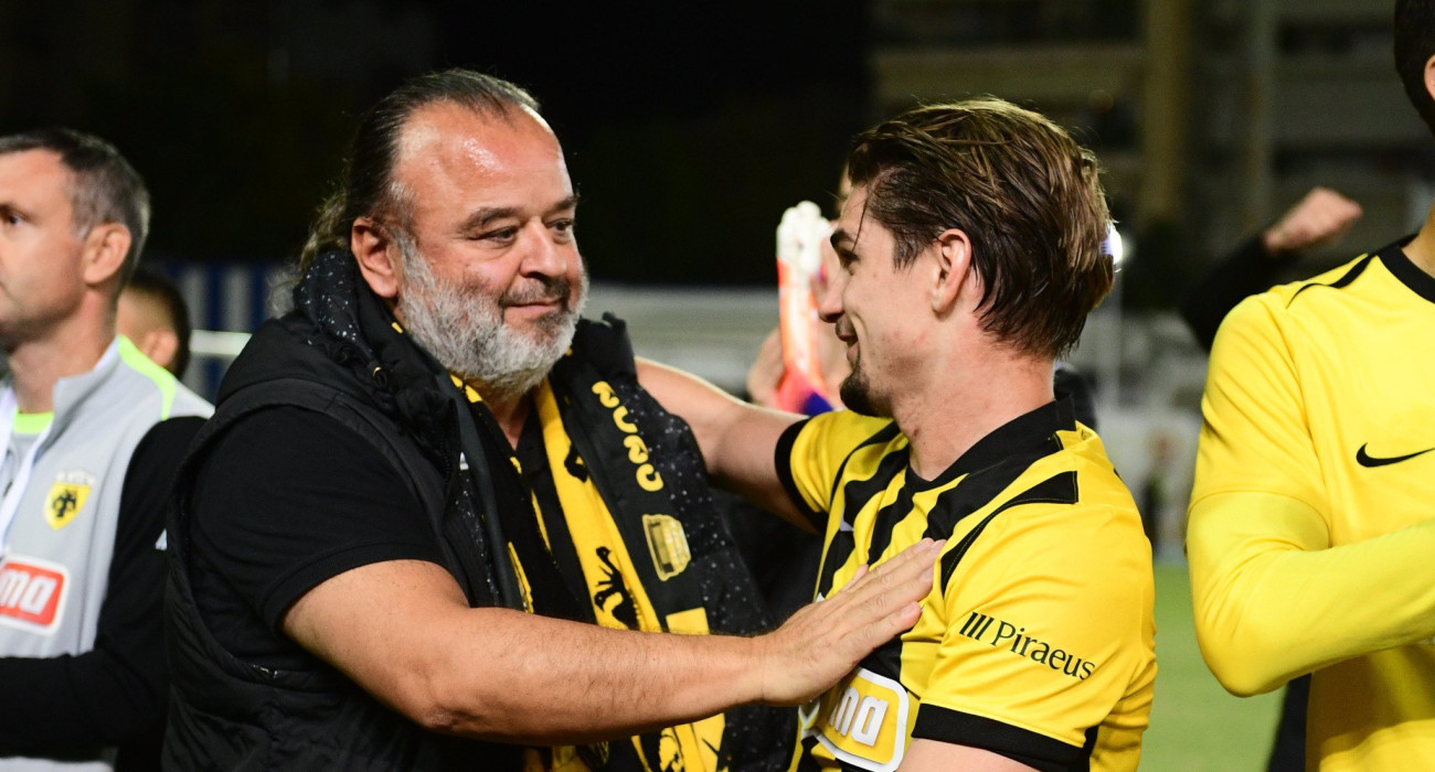 Ο Μάριος Ηλιόπουλος με τον Ραζβάν Μάριν / Πηγή: Eurokinissi