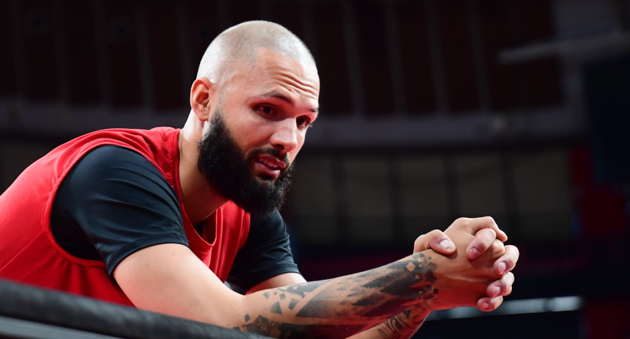 Ο Εβάν Φουρνιέ κατά τη διάρκεια προπόνησης του Ολυμπιακού/Πηγή: Eurokinissi