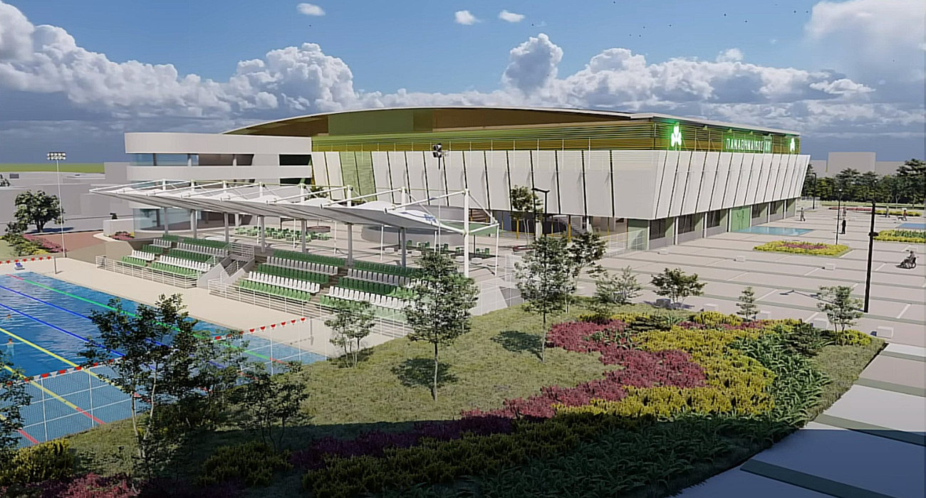 Η μακέτα με τις εγκαταστάσεις του Ερασιτέχνη Παναθηναϊκού στην περιοχή του Βοτανικού