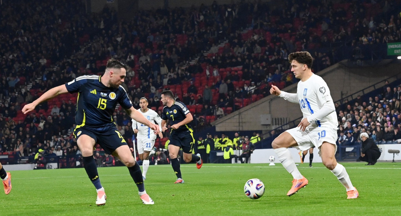 Στιγμιότυπο από το ματς Σκωτία - Ελλάδα / Πηγή: Intime