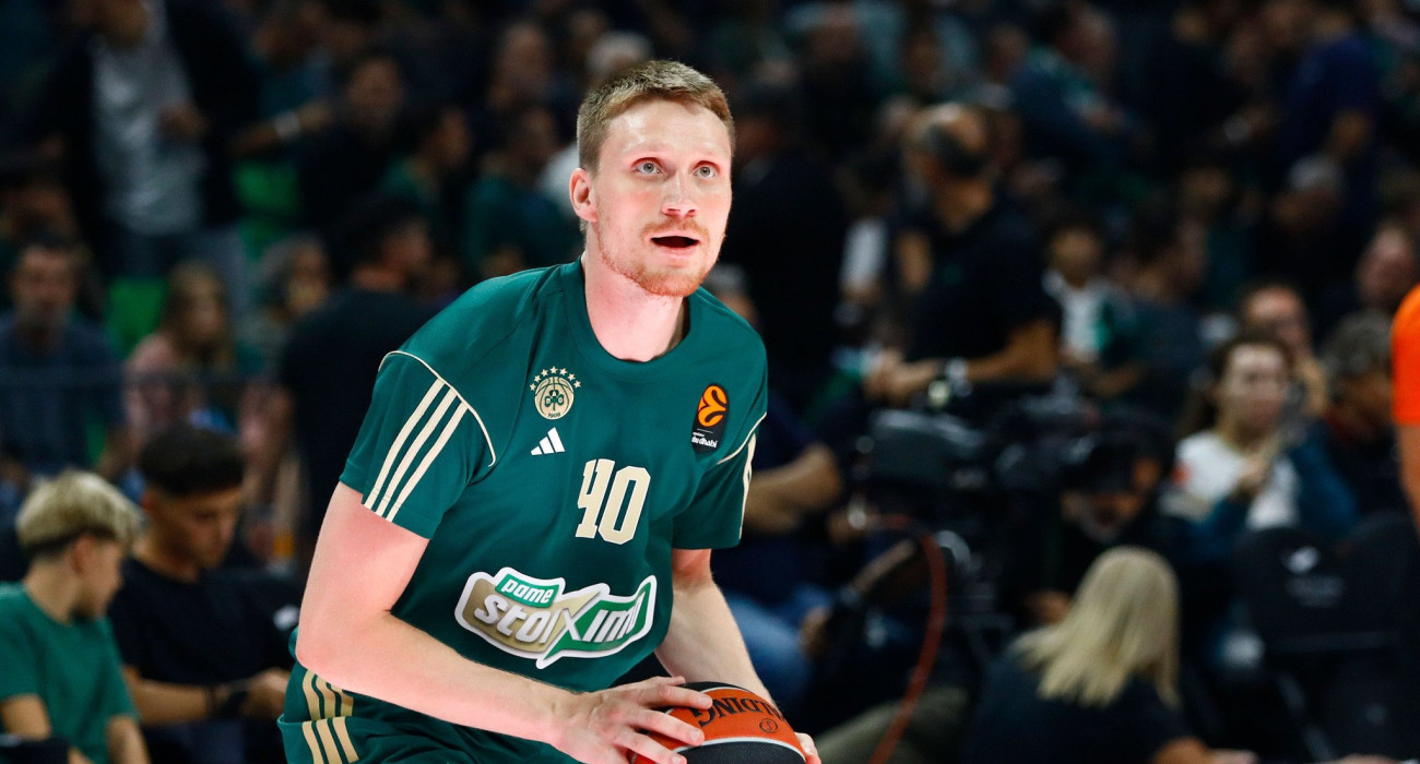 Ο Μάριους Γκριγκόνις στην επιστροφή του με τον Παναθηναϊκό, Πηγή: EuroLeague