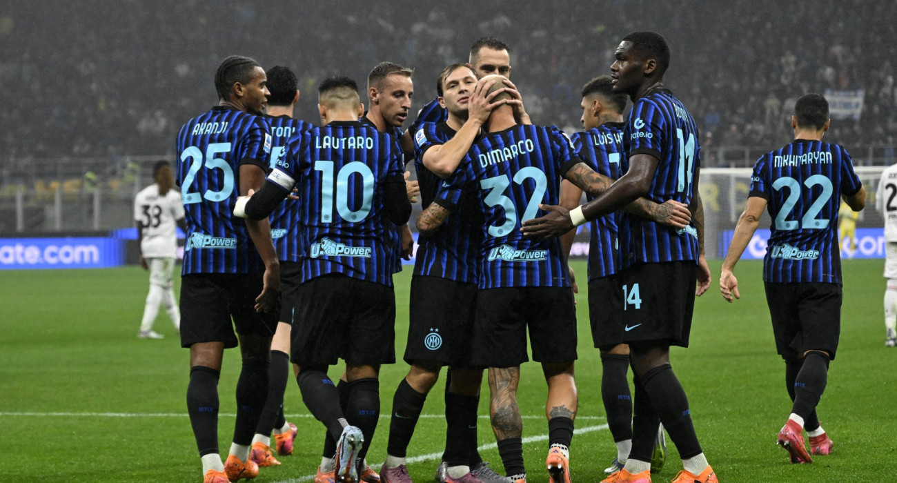 Οι ποδοσφαιριστές της Ίντερ πανηγυρίζουν / Πηγή: Imago