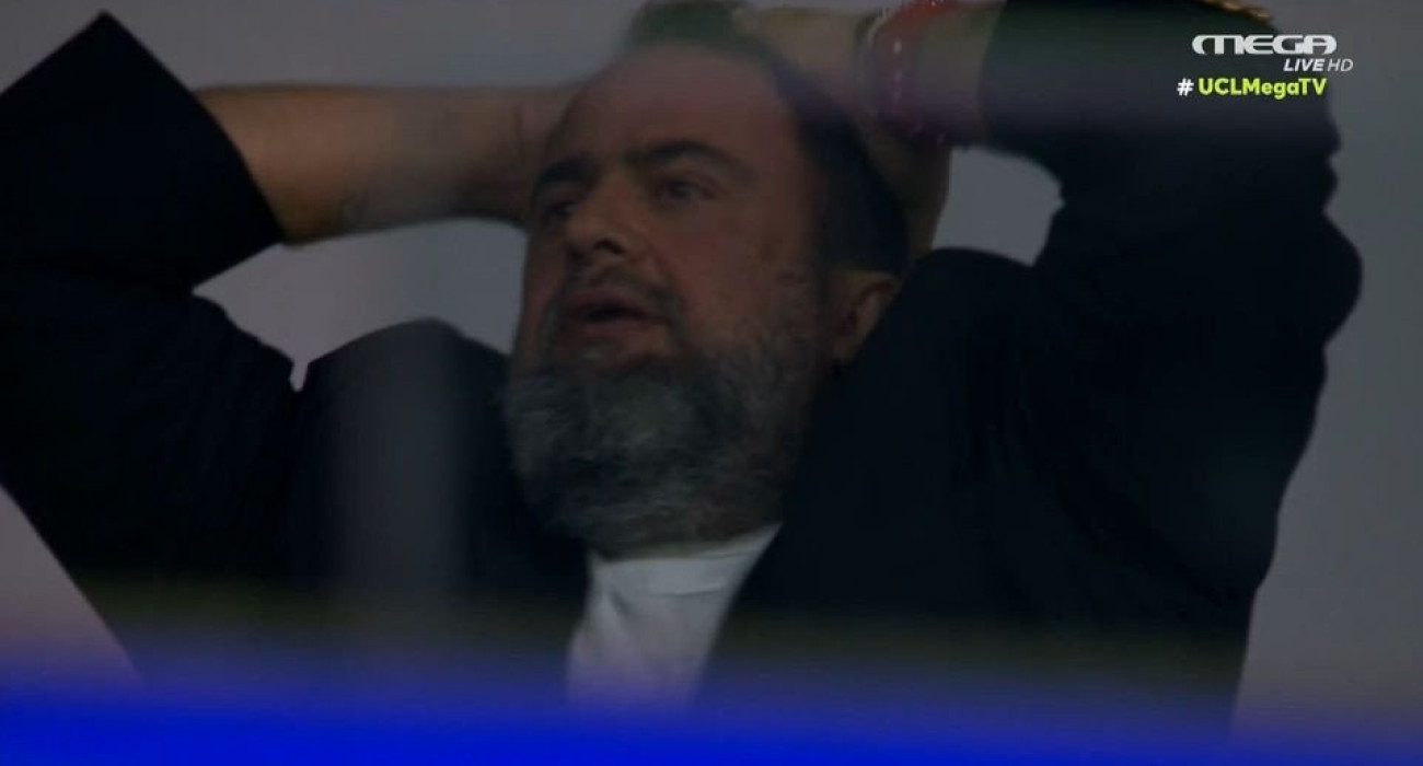 Η τρομερή αντίδραση του Βαγγέλη Μαρινάκη στην ευκαιρία του Ολυμπιακού / Screenshot
