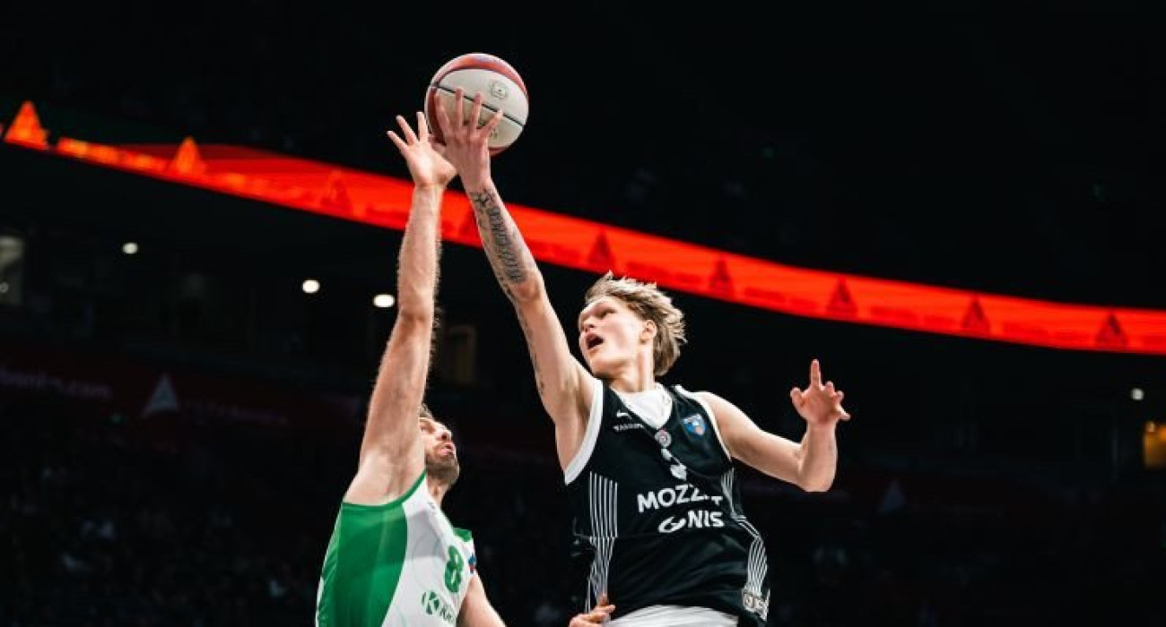 Ο Μίκα Μούρινεν στην πρώτη του εμφάνιση με τη φανέλα της Παρτίζαν, Πηγή: Partizan Basketball/ ABA League