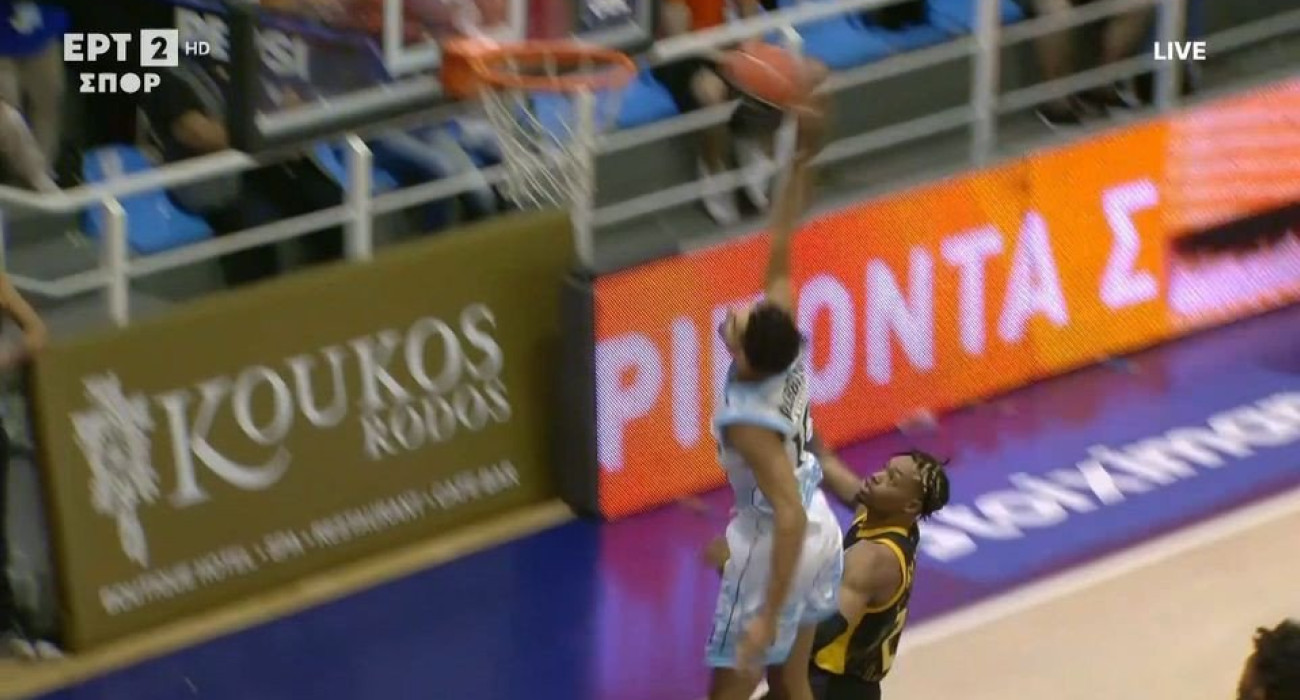 Το στιγμιότυπο με το... άστοχο κάρφωμα του Μπάρμπιτς, Πηγή: Glomex`