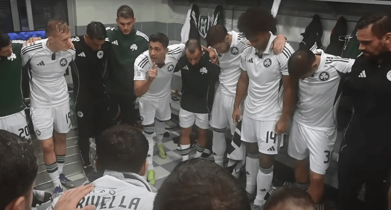 Η πορωτική ομιλία του Τάσου Μπακασέτα στα αποδυτήρια / Screenshot